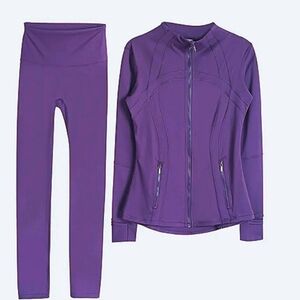 Women's Define Slimming Yoga Athletic Set- Plum AVAIL. L